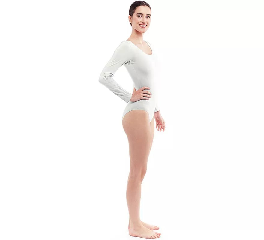 Translation missing: pt-PT.Body o Maillot blanco manga larga para mujer
