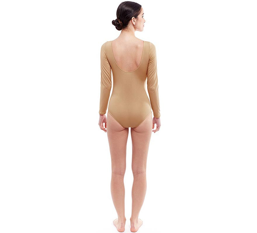 Translation missing: pt-PT.Body o Maillot beige manga larga para mujer