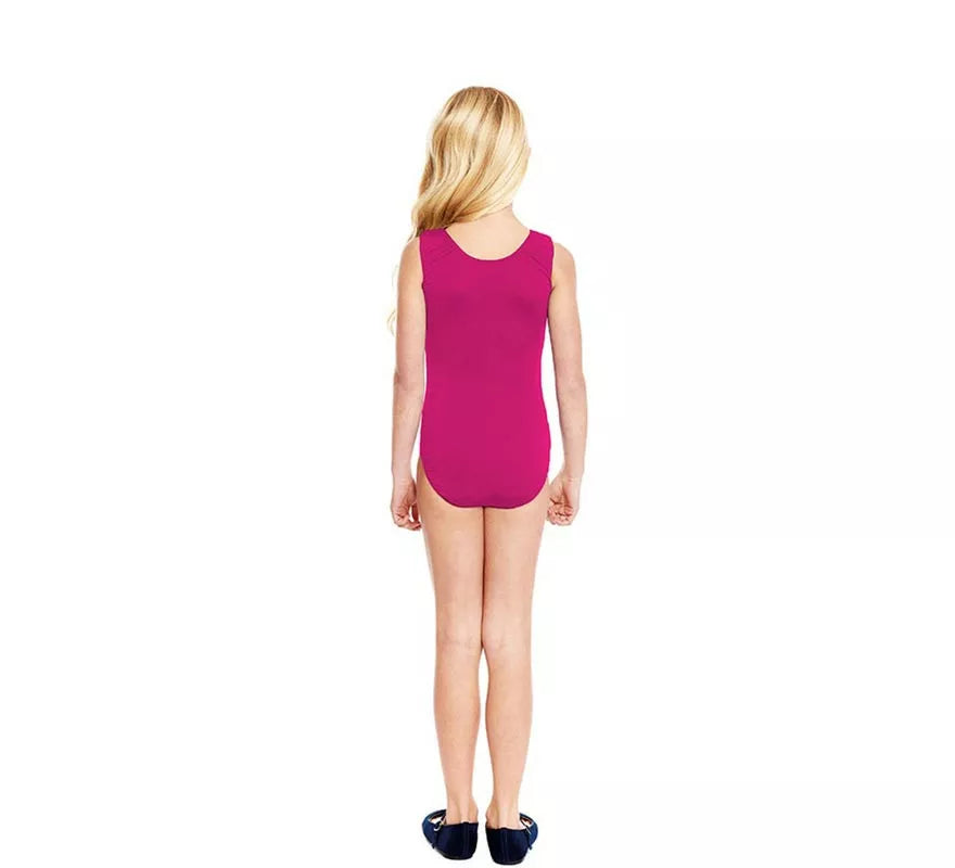 Translation missing: pt-PT.Body o Maillot con tirante ancho fucsia para niña