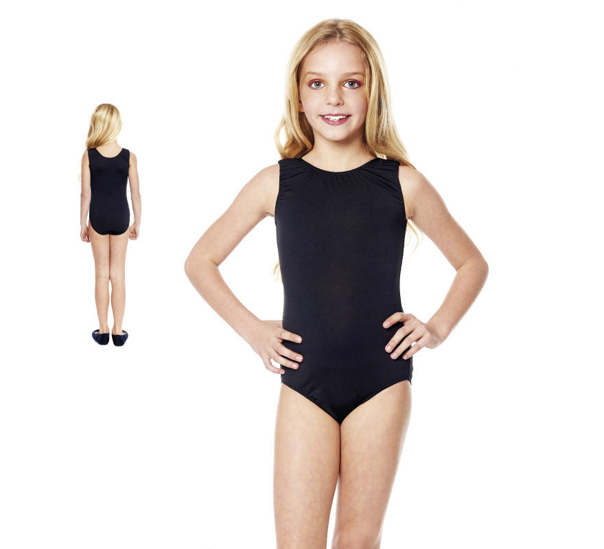 Translation missing: pt-PT.Body o Maillot con tirante ancho negro para niña