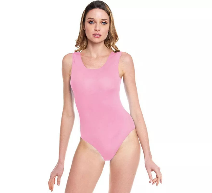 Translation missing: pt-PT.Body o Maillot con tirante ancho rosa para mujer