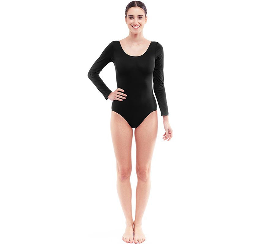 Translation missing: pt-PT.Body o Maillot negro manga larga para mujer