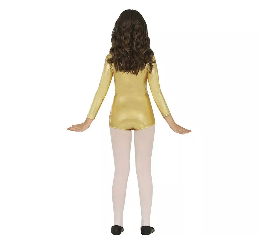 Translation missing: pt-PT.Body o Maillot Oro Metalizado manga larga para niños