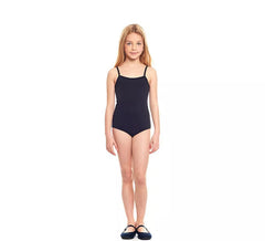 Body ou collant de malha com alças pretas para menina