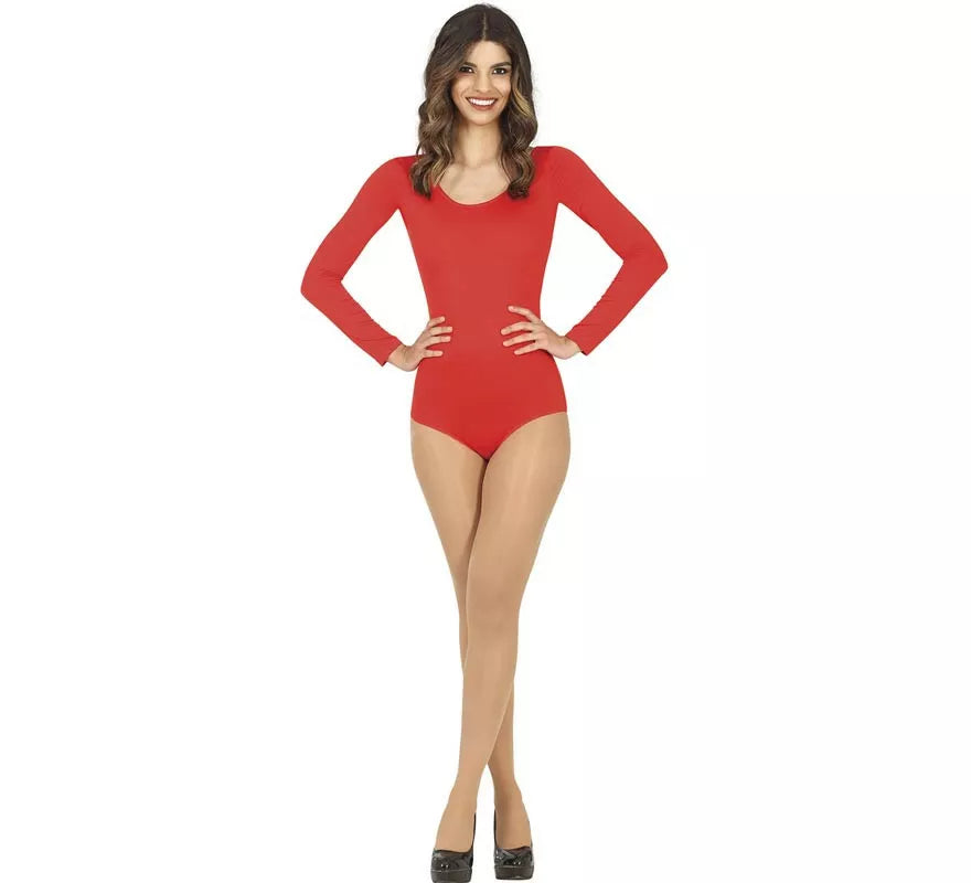 Translation missing: pt-PT.Body o Maillot Rojo manga larga para mujer