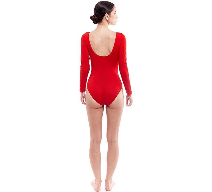 Translation missing: pt-PT.Body o Maillot rojo manga larga para mujer