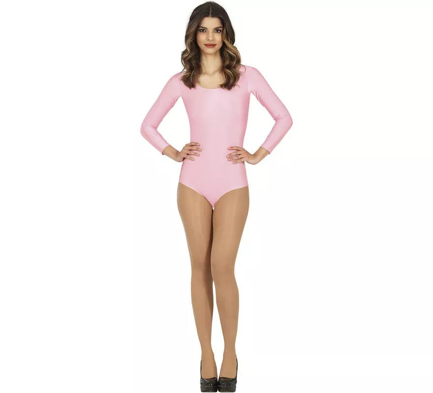 Translation missing: pt-PT.Body o Maillot Rosa manga larga para mujer