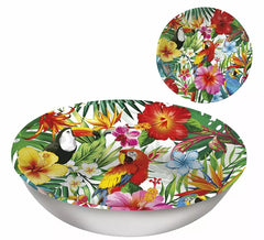 Tigela havaiana de plástico de 32 cm