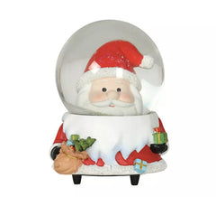 Bola de Água com Rosto de Papai Noel com Música 15 cm