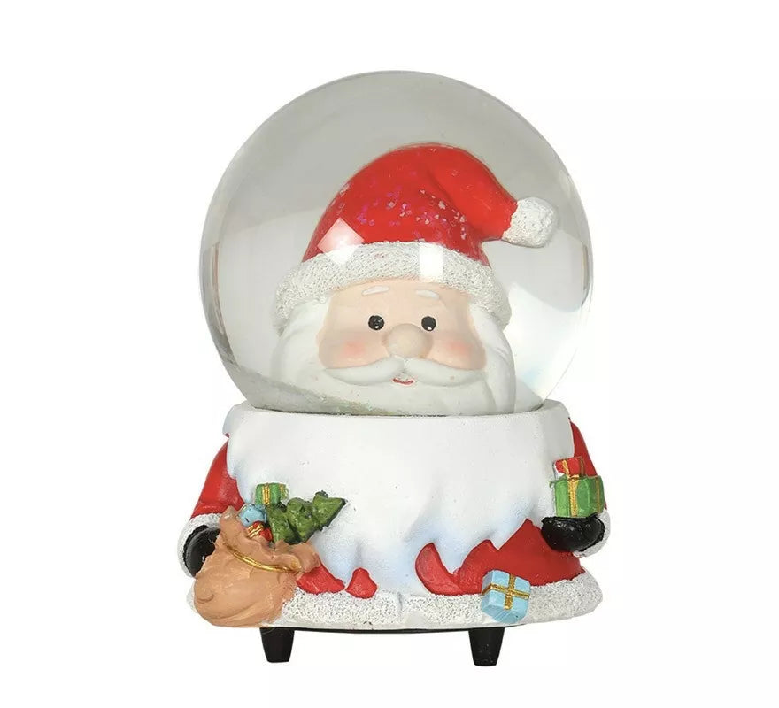 Translation missing: pt-PT.Bola de Agua Cara Papá Noel con Música 15 cm
