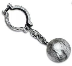 Bola de prisioneiro prateada com efeito antigo de 45 cm