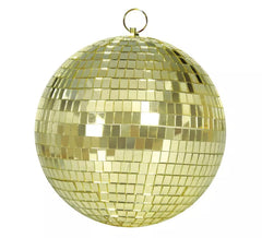Bola de espelhos Disco Dourada dos anos 70, 20 cm