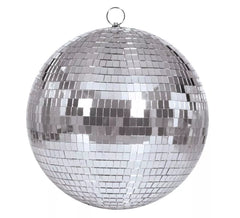 Bola de espelho disco prata anos 70 de 10 cm