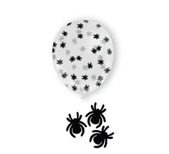 Saco com 10 balões com confete de aranha