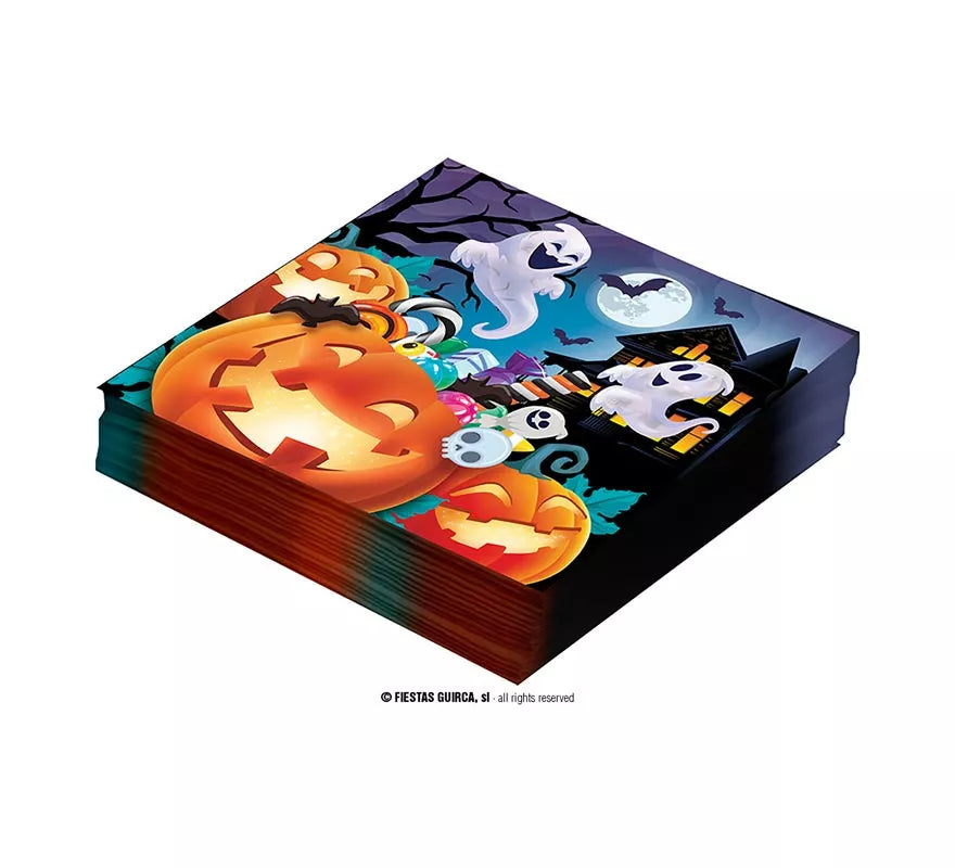 Translation missing: pt-PT.Pack de 12 Servilletas Calabazas de 33x33 cm