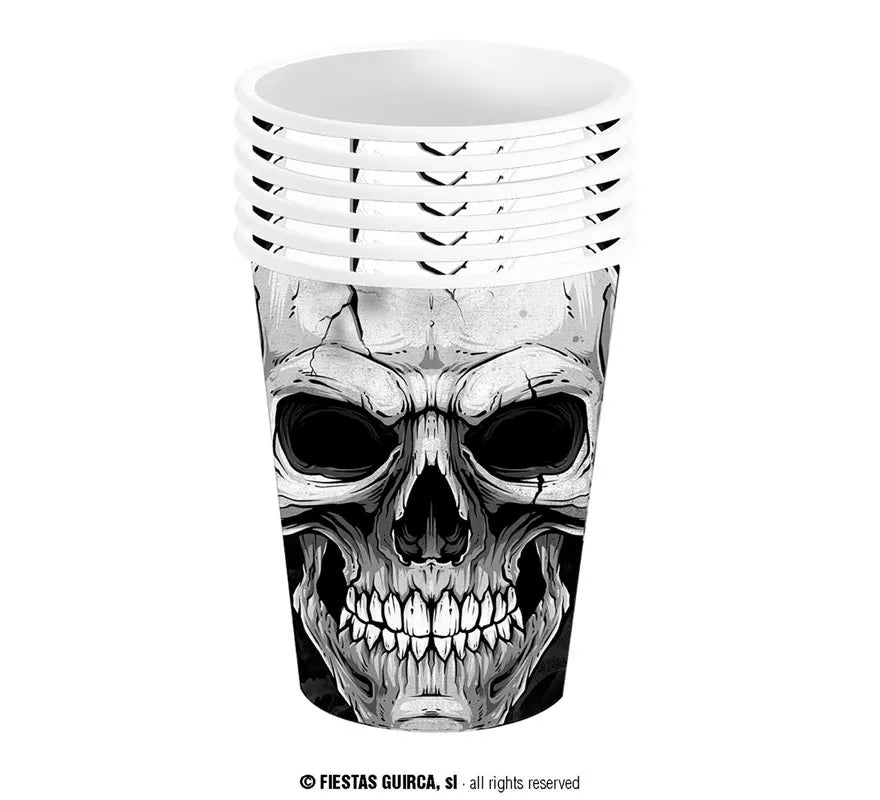 Translation missing: pt-PT.Pack de 6 Vasos Calavera Temible de 240 ml