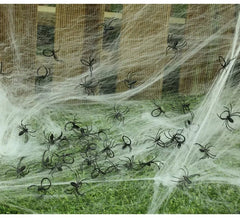 Saco com 25 aranhas pequenas para decorar o Dia das Bruxas