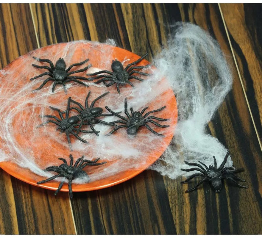 Translation missing: pt-PT.Bolsa con 8 Arañas 6 cm. para decorar en Halloween