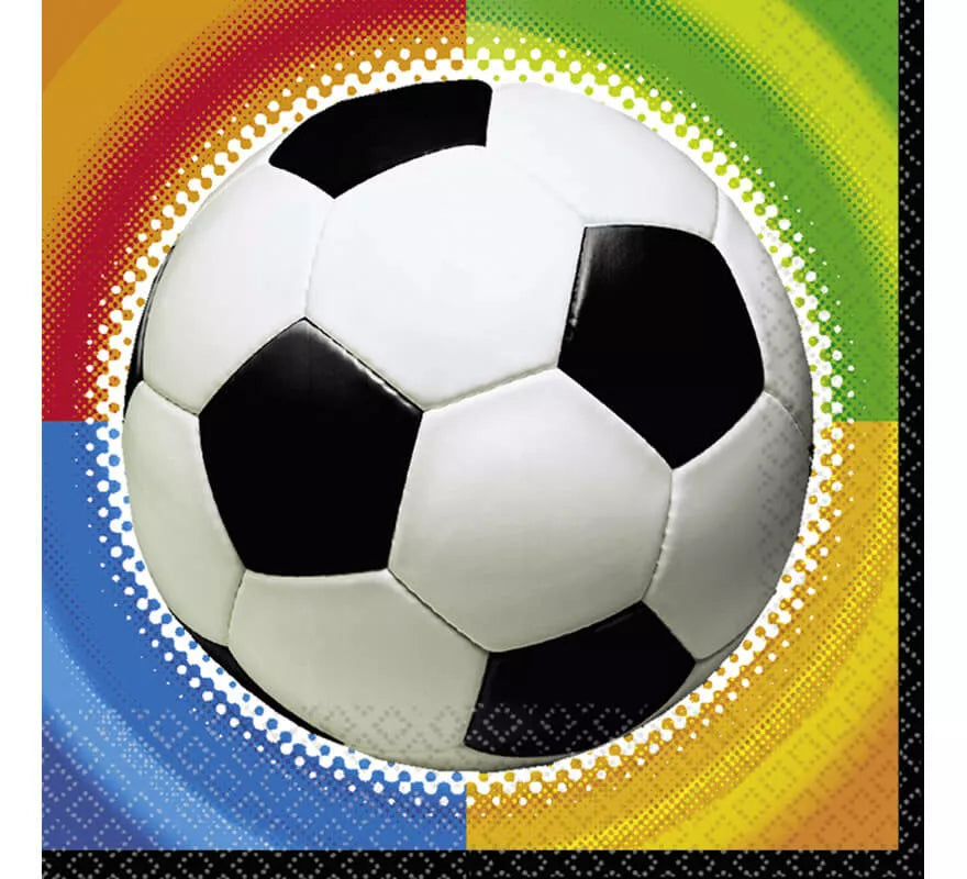 Translation missing: pt-PT.Bolsa de 16 Servilletas Championship Soccer de 33x33 cm