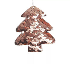 Saco de 2 árvores de lantejoulas malva 8 cm