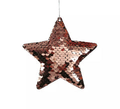 Saco de 2 estrelas lantejoulas malva 8 cm