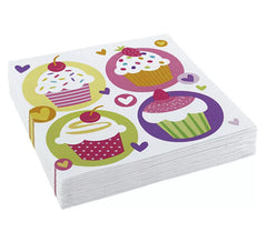 Saco de 20 guardanapos para cupcake 33x33 cm.