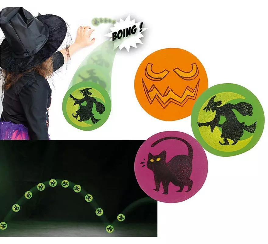 Translation missing: pt-PT.Bolsa de 3 Pelotas de Goma Halloween Surtidas 4.5 cm