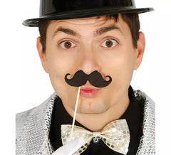 Saco de 6 bigodes com bastão ideal para photocall