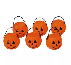Saco de 6 abóboras de 7 cm para o Halloween
