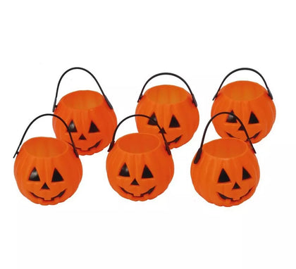 Bolsa de 6 Calabazas de 7 cm para Halloween