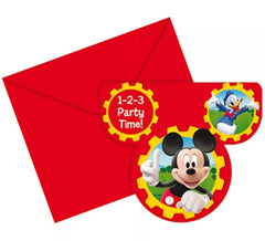 Saco de 6 convites para a casa do Mickey Club