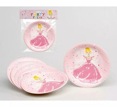 Saco de 6 pratos princesa 23 cm de diâmetro