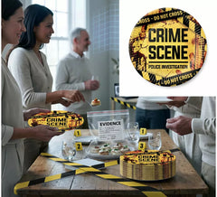 Saco com 6 Placas de Cena de Crime de 23 cm