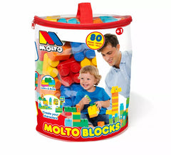 Saco de Blocos Moltó com 80 Peças