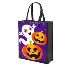 Bolsa Abóbora e Boo em Tecido Não Tecido 40x30cm
