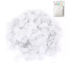 Saco de 15 gramas de confete de corações brancos