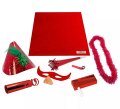 Saco de cotilhão metalizado vermelho
