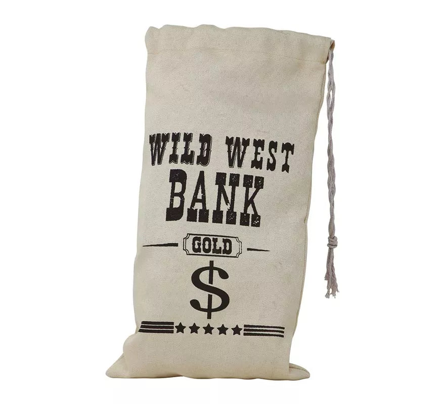 Translation missing: pt-PT.Bolsa de tela para el dinero para Vaquero, Ladrón Bancos 42X22 cm