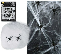 Saco de teia de aranha de 500 gr com 4 aranhas para decorar