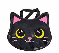 Bolsa Gato Metálica Preta 29x31 cm