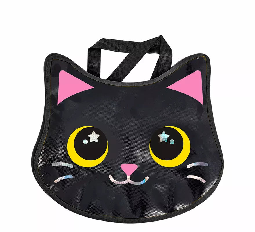 Translation missing: pt-PT.Bolsa Gato negro Metalizada de 29x31 cm