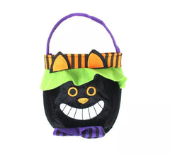 Saco de doces para gatos em veludo preto 18x16 cm