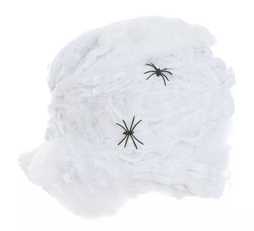 Translation missing: pt-PT.Bolsa Telaraña con 2 arañas de 228 gr para decorar en Halloween