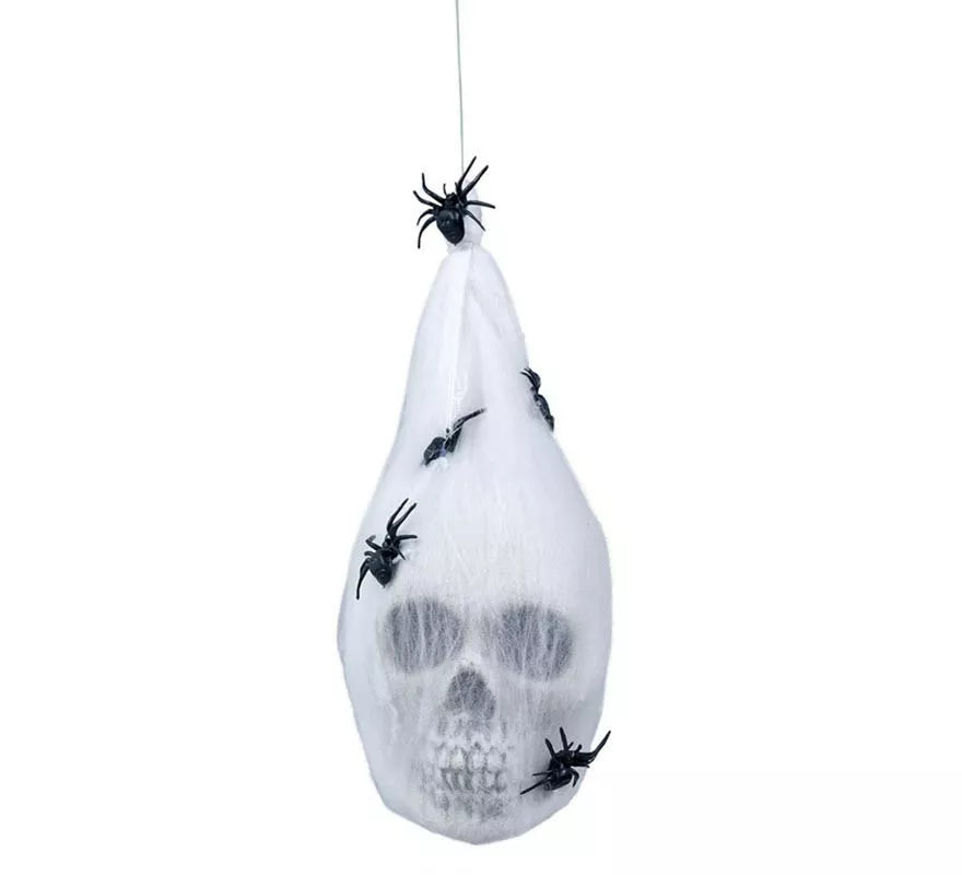 Translation missing: pt-PT.Bolsa Telaraña con Calavera de 25 cm