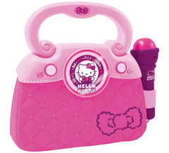 Olá, bolsa rosa com microfone MP3. Gatinha