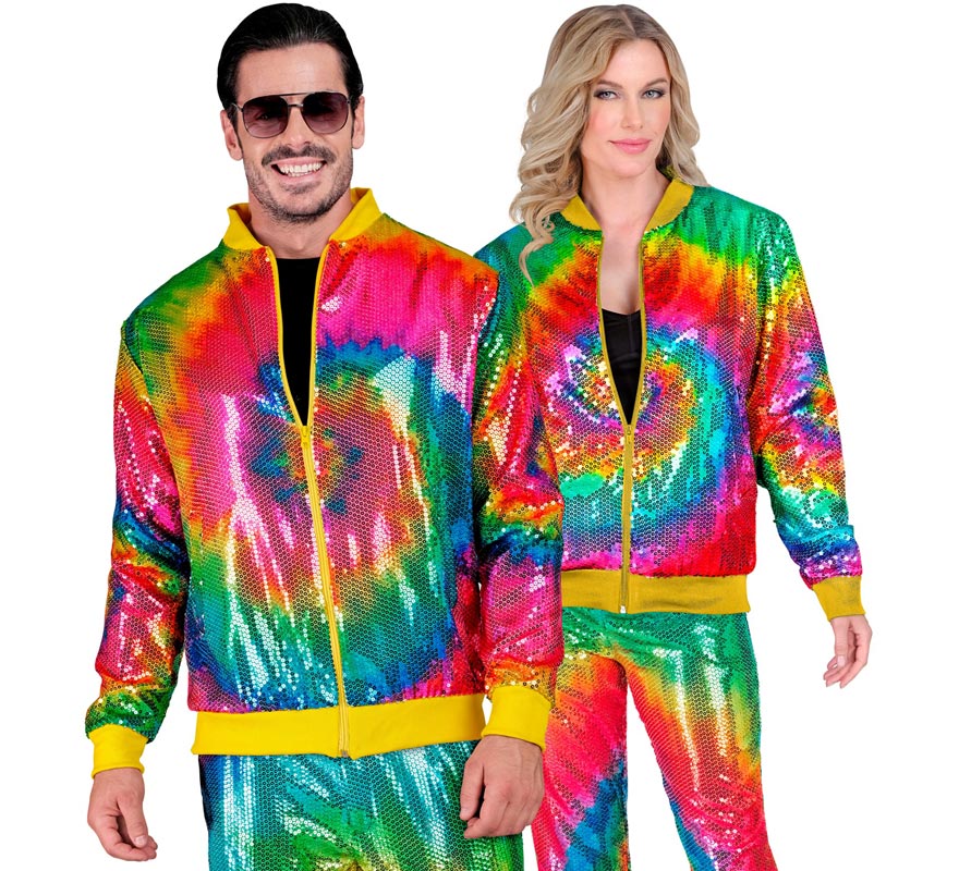 Translation missing: pt-PT.Bomber Moda multicolor neón para adulto