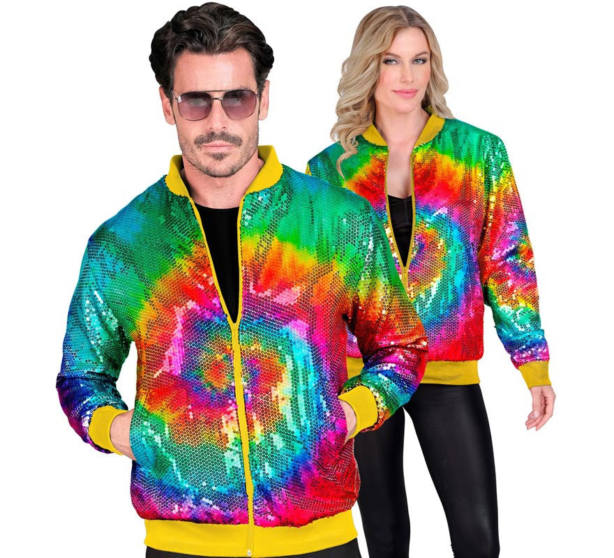 Translation missing: pt-PT.Bomber Moda multicolor neón para adulto