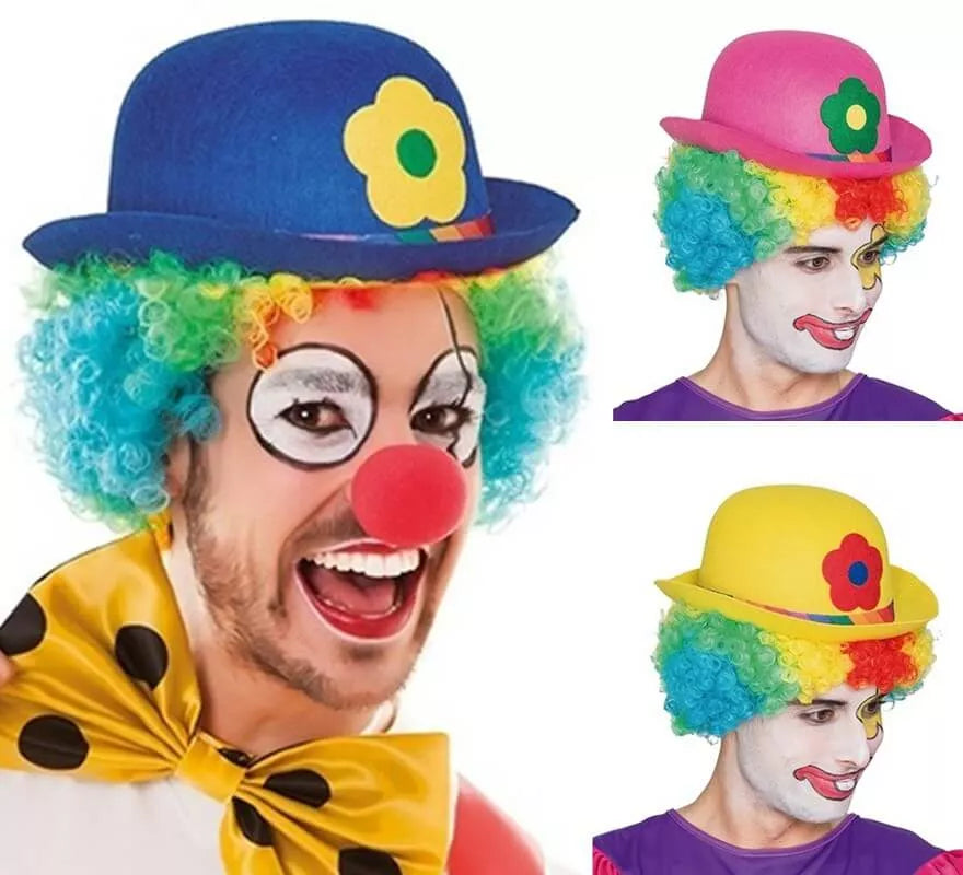 Translation missing: pt-PT.Bombín de Payaso con flor en varios colores