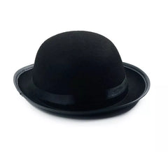 Chapéu coco preto de feltro para crianças