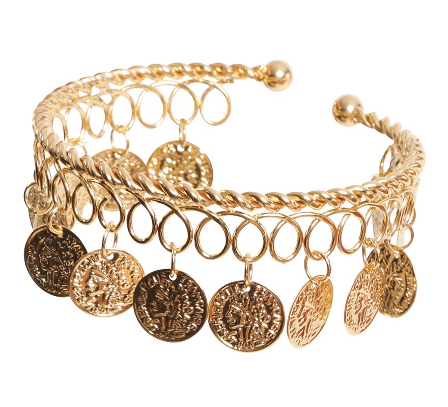 Brazalete con Monedas Doradas